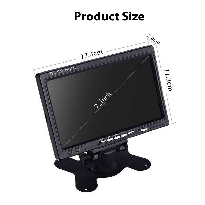 7 - inch Car Monitor Desktop Reversing Monitor Display - TECHNIZE