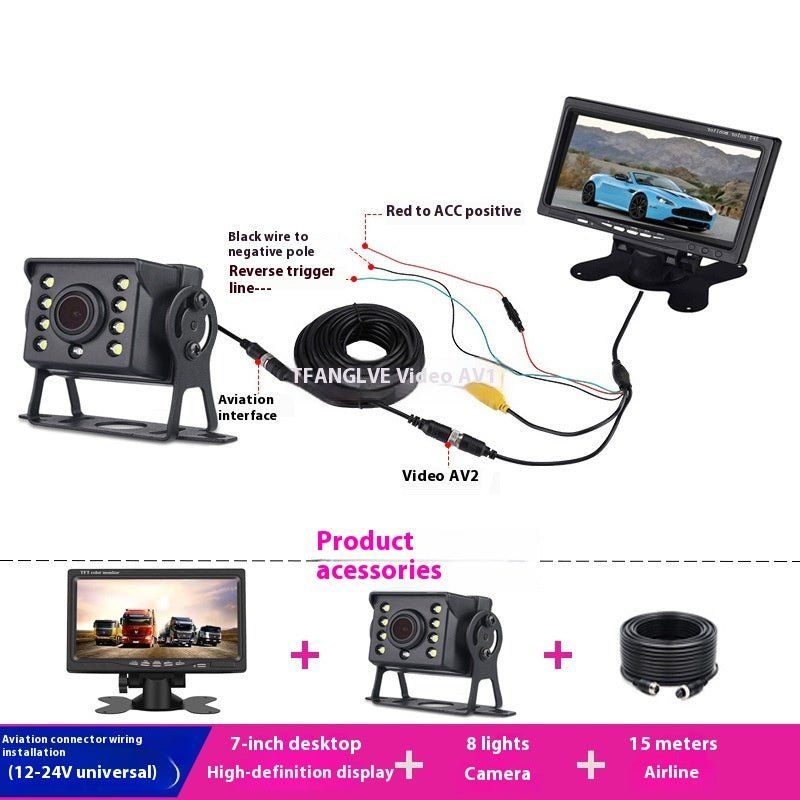 7 - inch Car Monitor Desktop Reversing Monitor Display - TECHNIZE