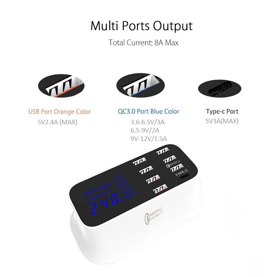 Quick Charge 3.0 Ordinary Smart USB Charger Station - TECHNIZE